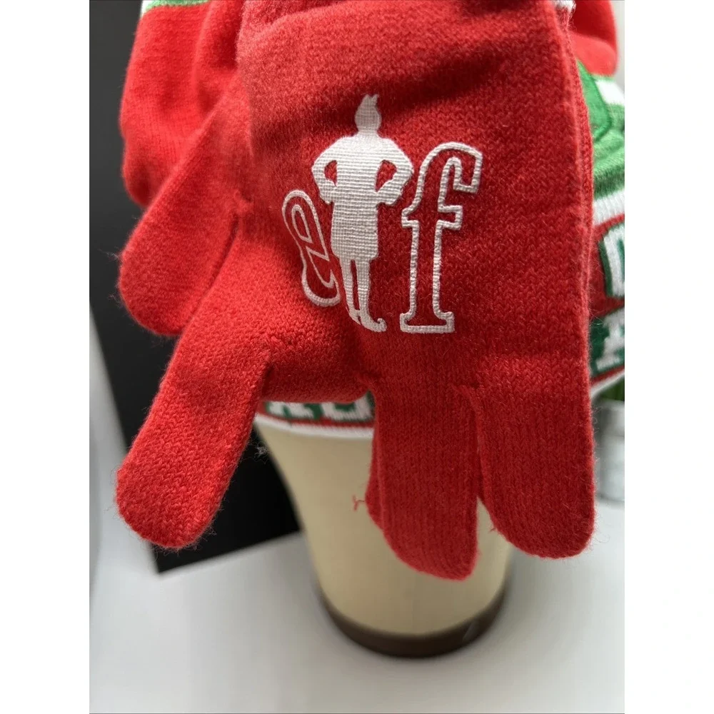 NWT Bioworld Elf Movie Son of A Nutcracker OS Hat Beanie‎ Glove Set Pom Pom